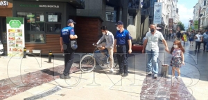 Yaya yollarna giren motosikletlere sk denetim